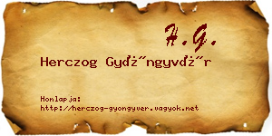 Herczog Gyöngyvér névjegykártya